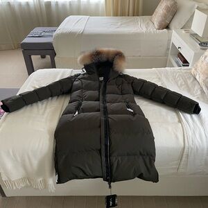 NWT Pajar Olive Puffer Coat with Fur Trim M
